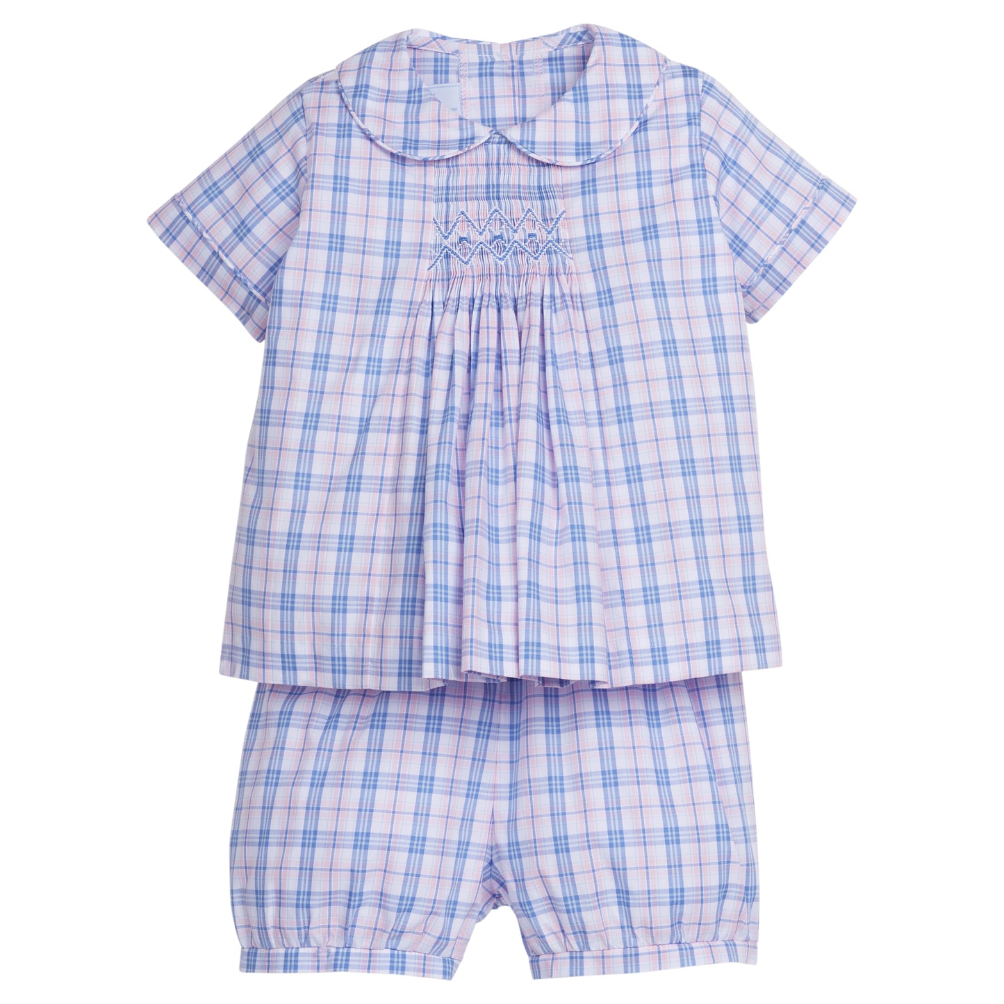 Albany Plaid Smock Short Set