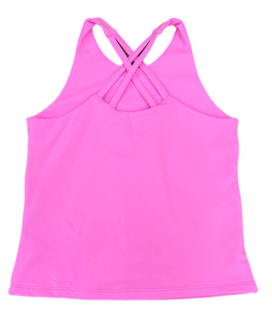 Cross Back Athleisure Top-Cotton Candy Pink