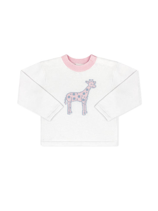 Cozy Up Sweater - Sterling White, Giraffe