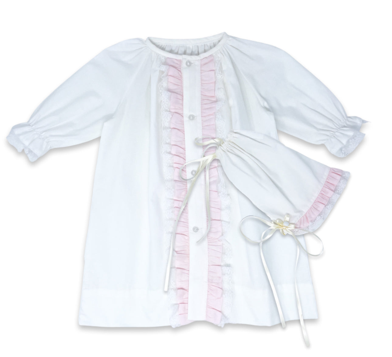 Timeless Daygown Set - Blessings White, Pink