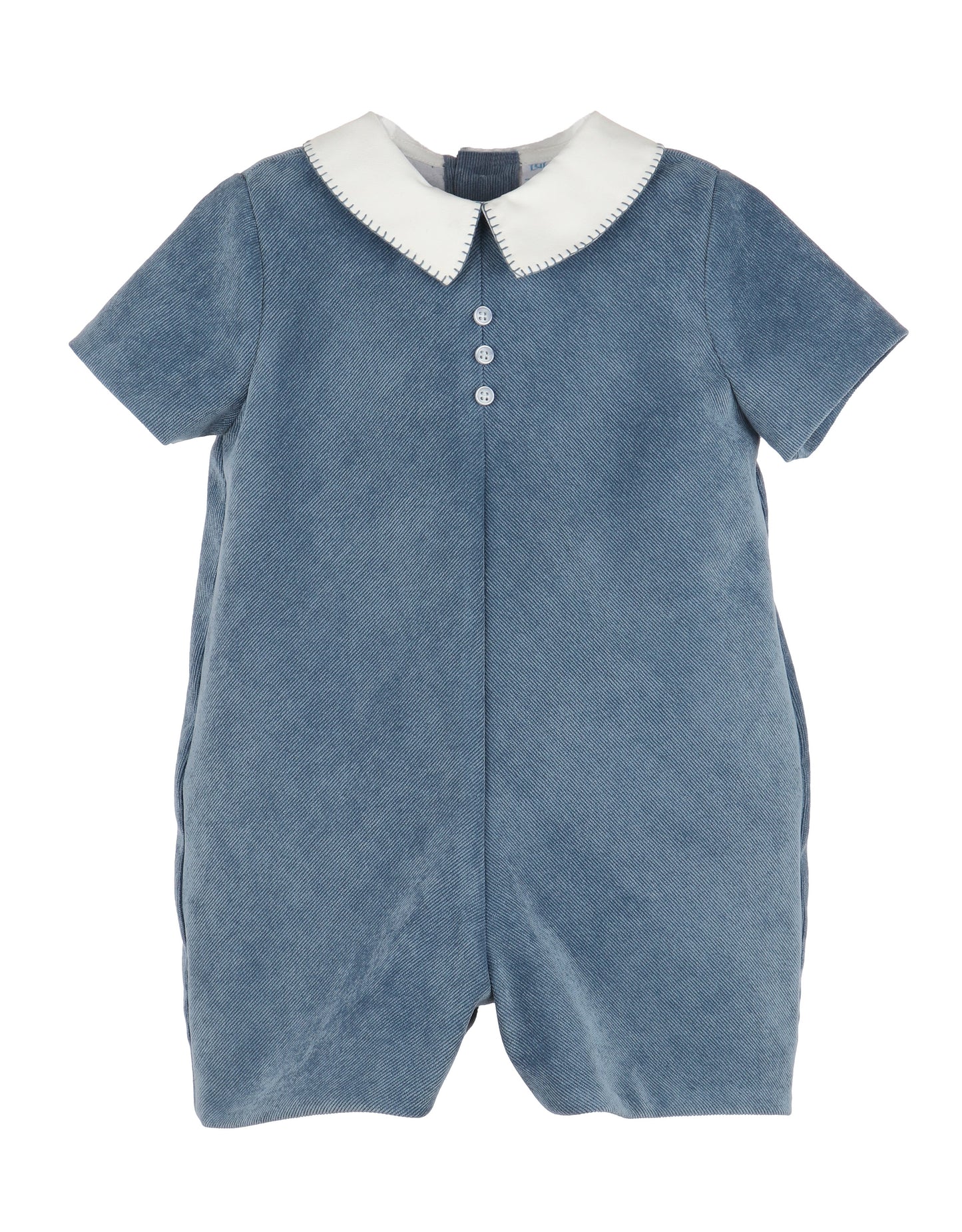 Harvest Blue Cord Boy Romper