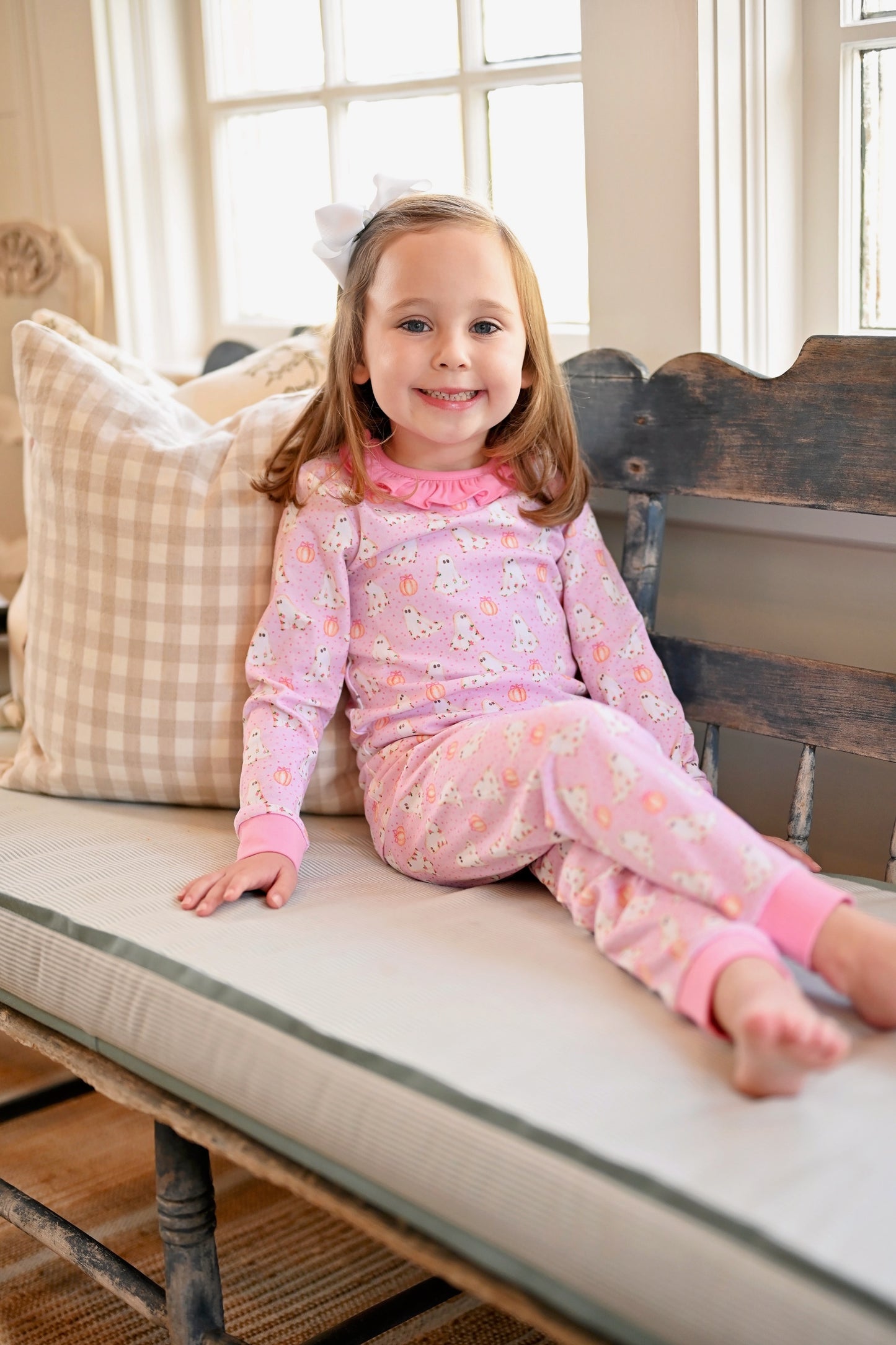 Two Piece Ghost Pima Jammies - Girls