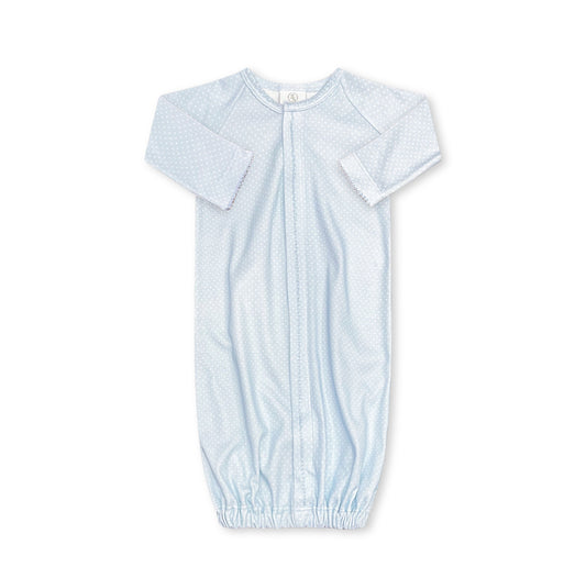 Snuggle Me Saque - Bellevue Blue Bitty Dot - One Size