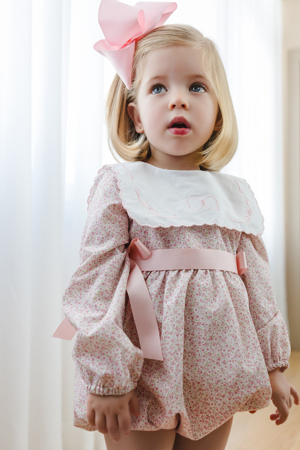 Pink Candy Floral Romper