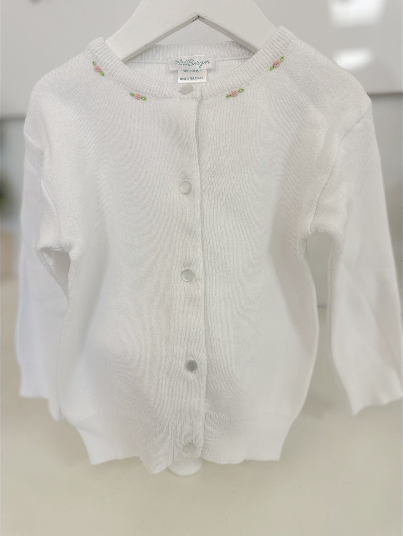 White Rosebud Cardigan