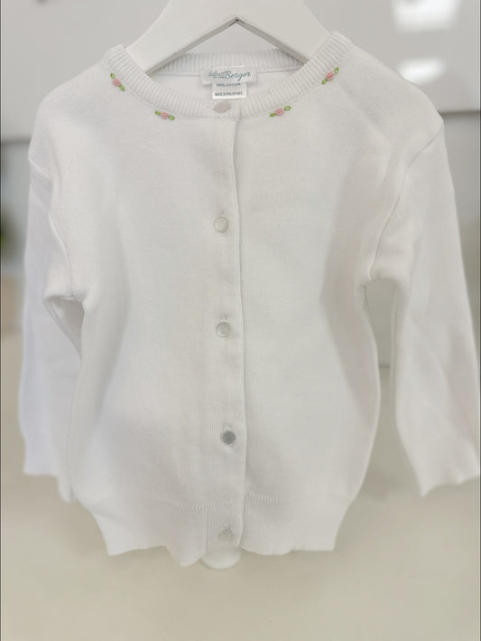 White Rosebud Cardigan