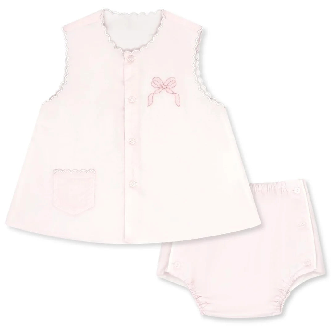 Maria Diaper Set - Blessings Pink, Bow