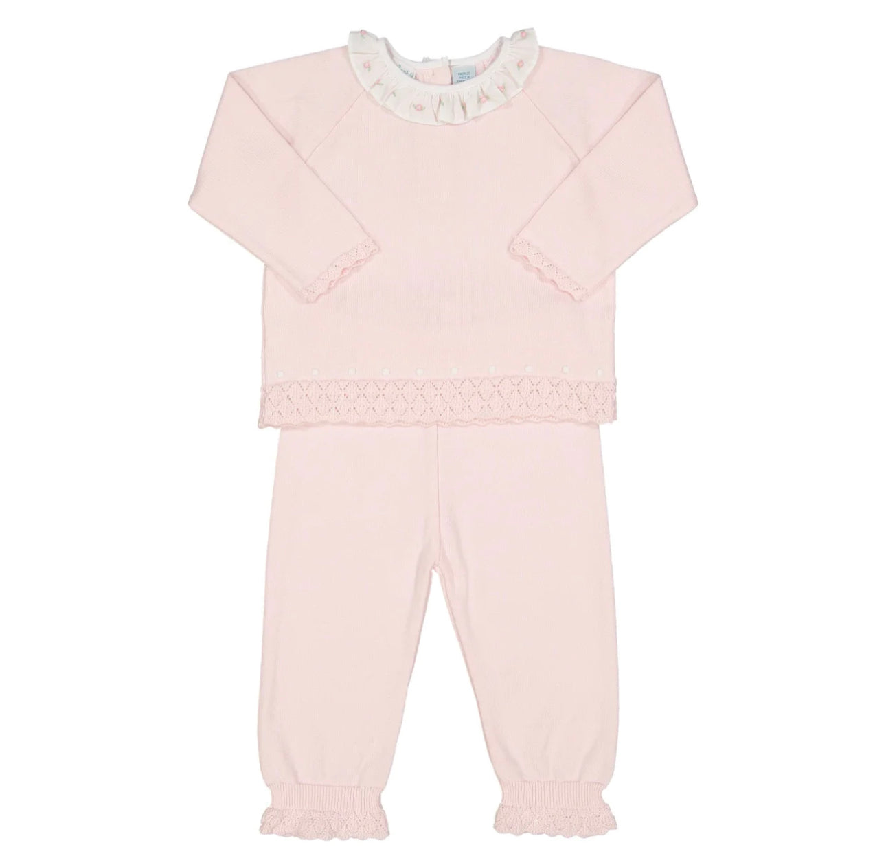 FB-Rose Ruffle Knit Set