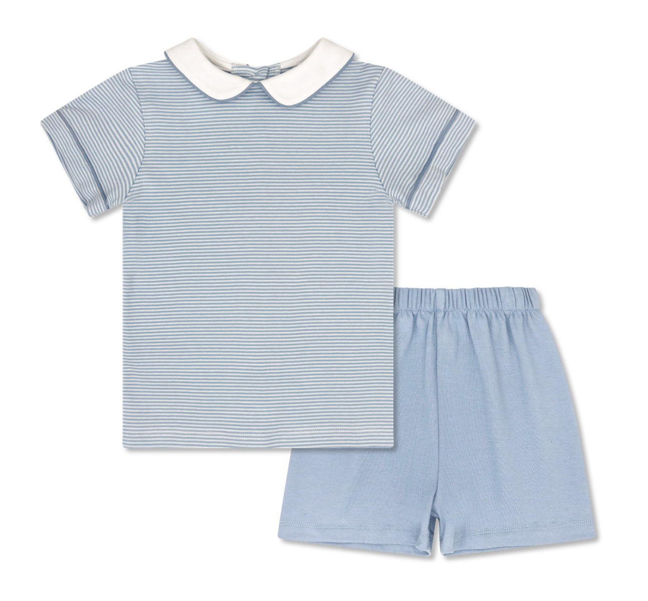 Sibley Short Set - Seaside Blue Ministripe, Dallas Blue