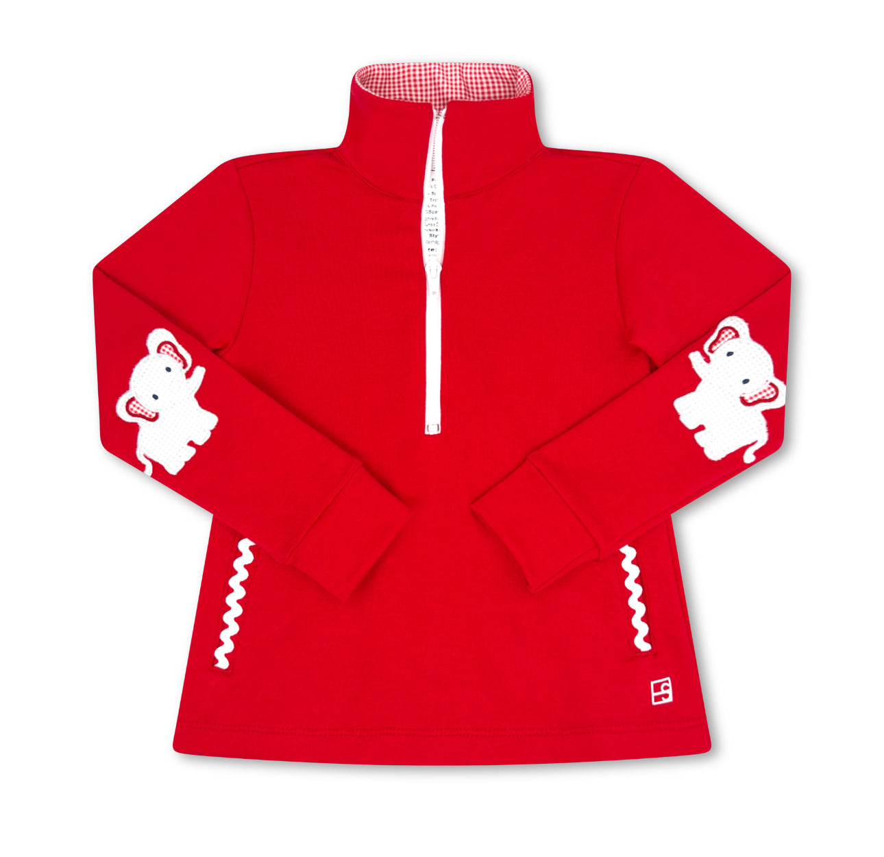 Heather Half Zip -Red Elephant