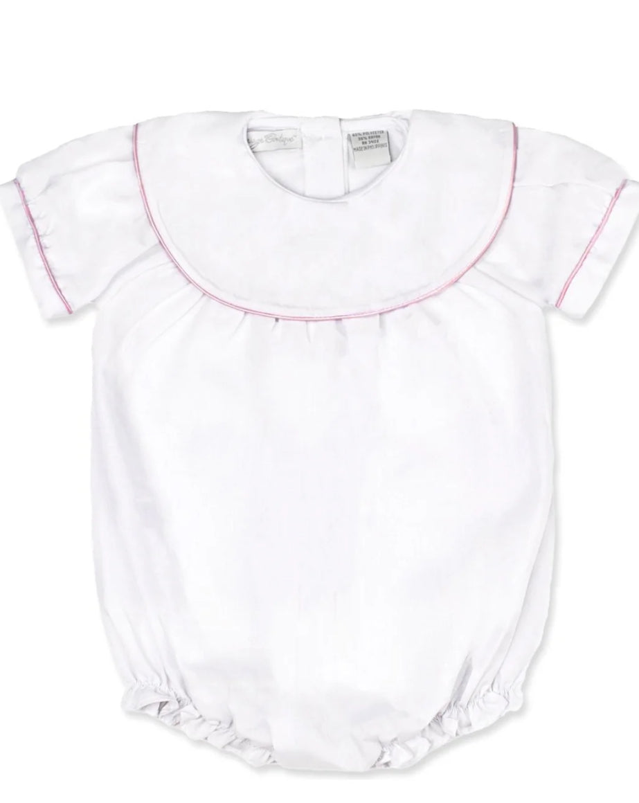 Girls Classic Bubble White W/ PNK TRIM