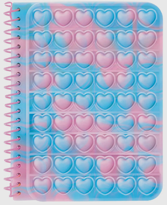 Pink & Blue Heart Popper Notebook