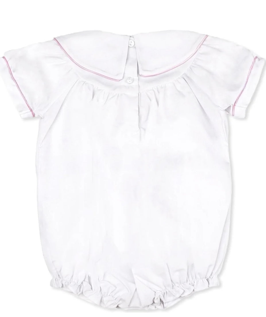 Girls Classic Bubble White W/ PNK TRIM