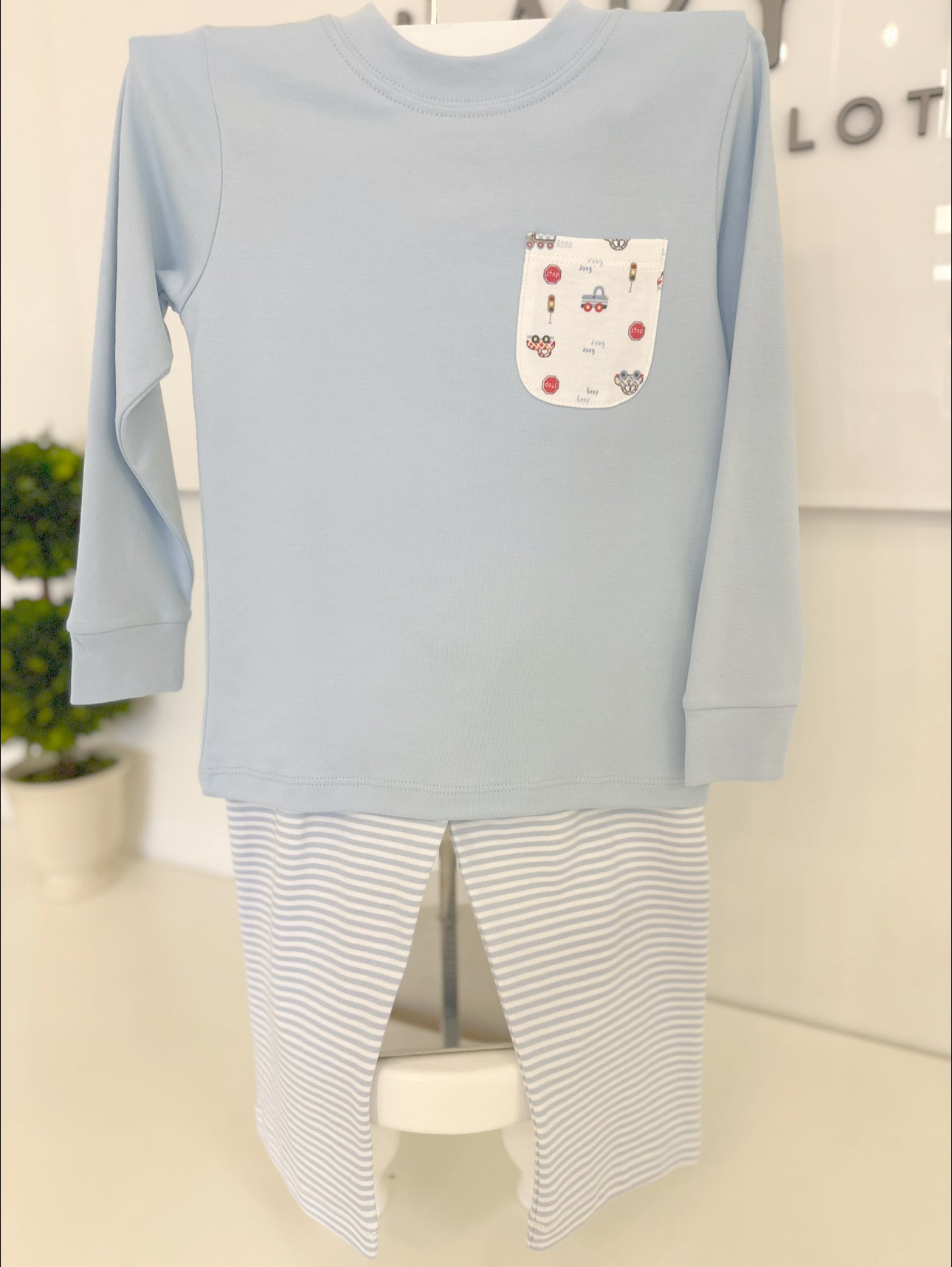 Boys-Beep Pocket Pant Set