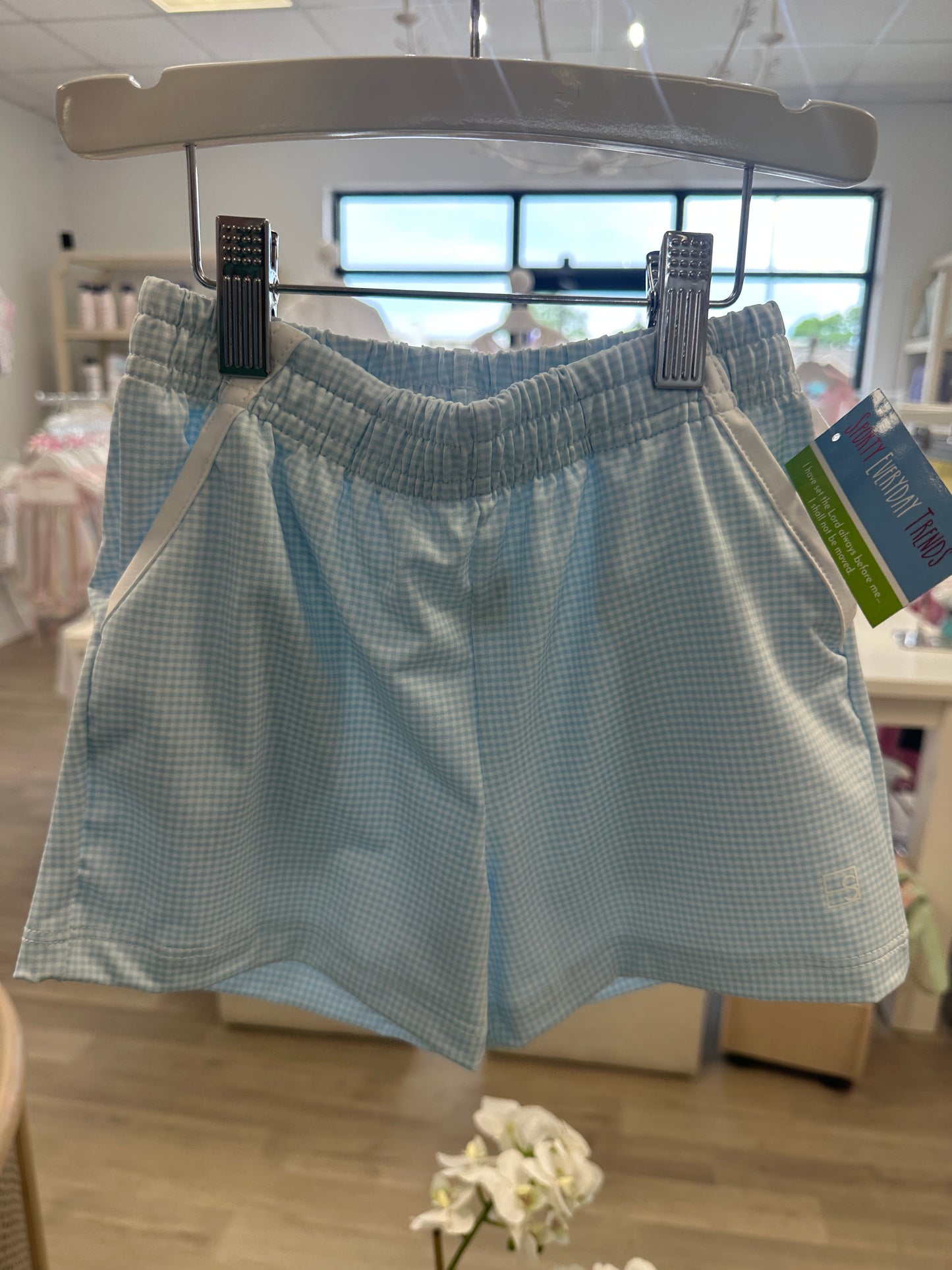 Nathan Short Blue GIngham