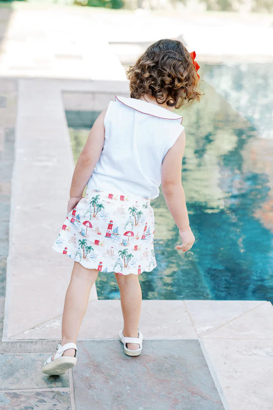 LA PLAGE-Girls Scallop Skirt