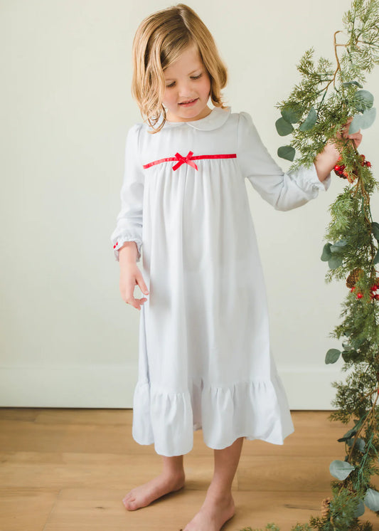LE -Nightgown - White/Red