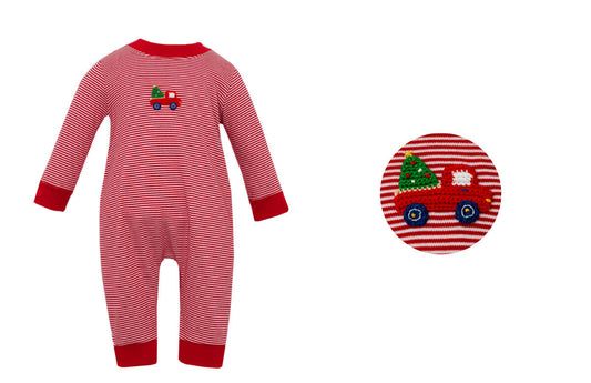 Christmas Tree Truck Romper