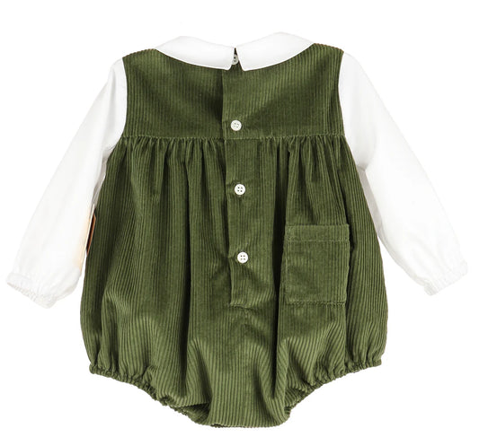 Green Corduroy Boy Set