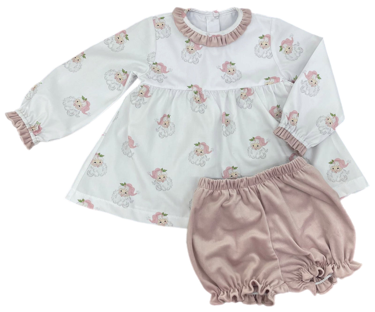 PREORDER-Isla Bloomer Set- Pink Santa