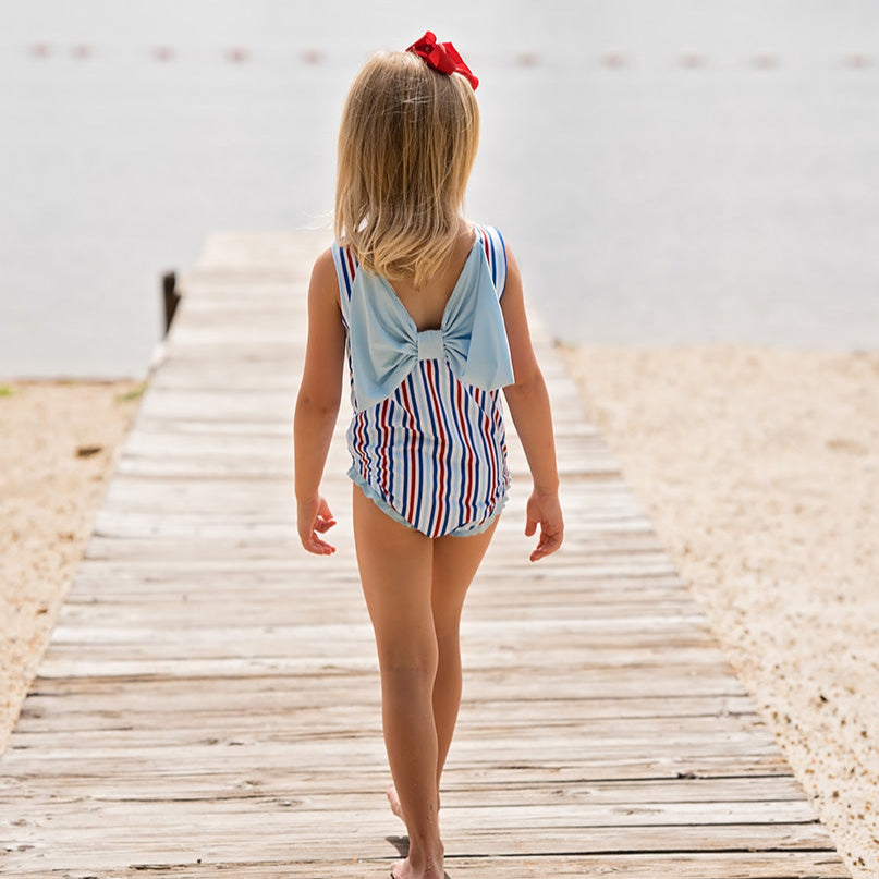 Lottie Swim-Patriotic Stripes