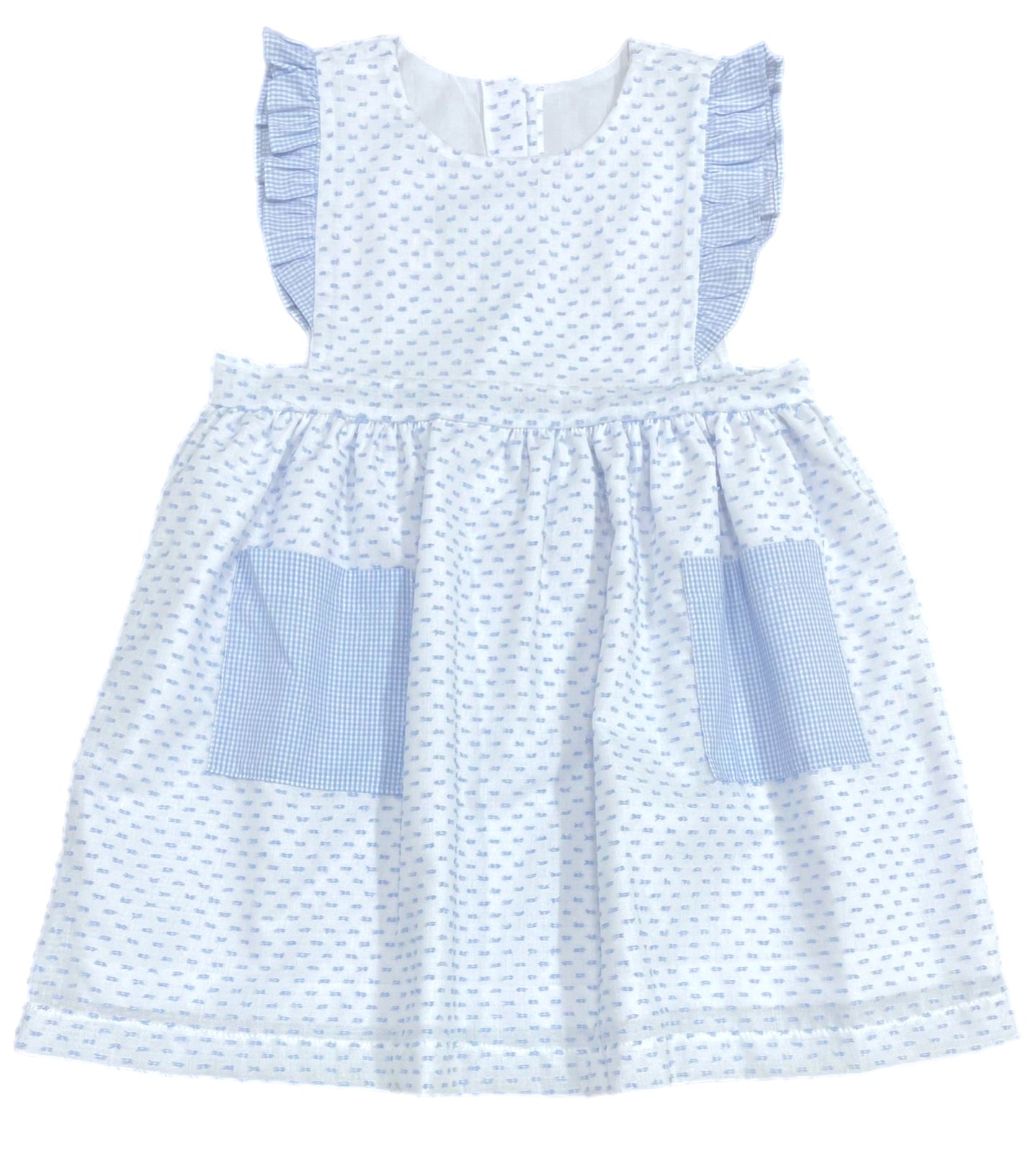 Margaret Dress-Blue Swiss Dot