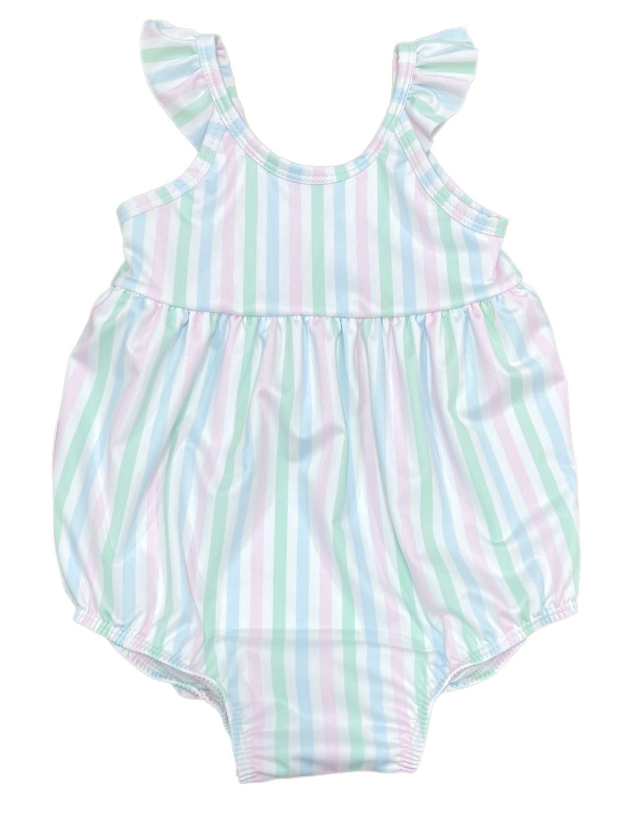 Abby Swim Bubble-Pastel Stripe