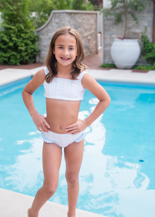 Lottie 2pc Swim-Pastel Stripe