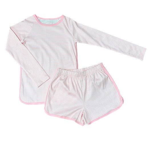 Be Elizabeth-Stripe Lounge Set