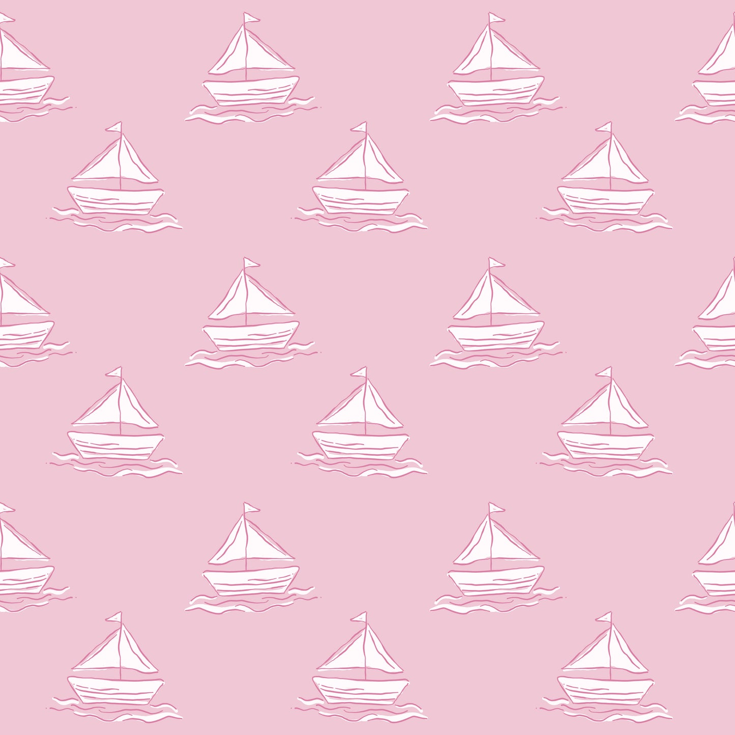 Play Dress-Set Sail Knit-Pink Sailboats