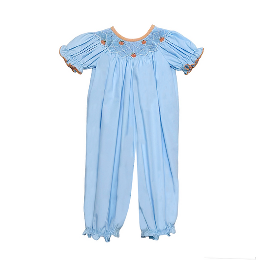 Pumpkin Smock Bishop Romper