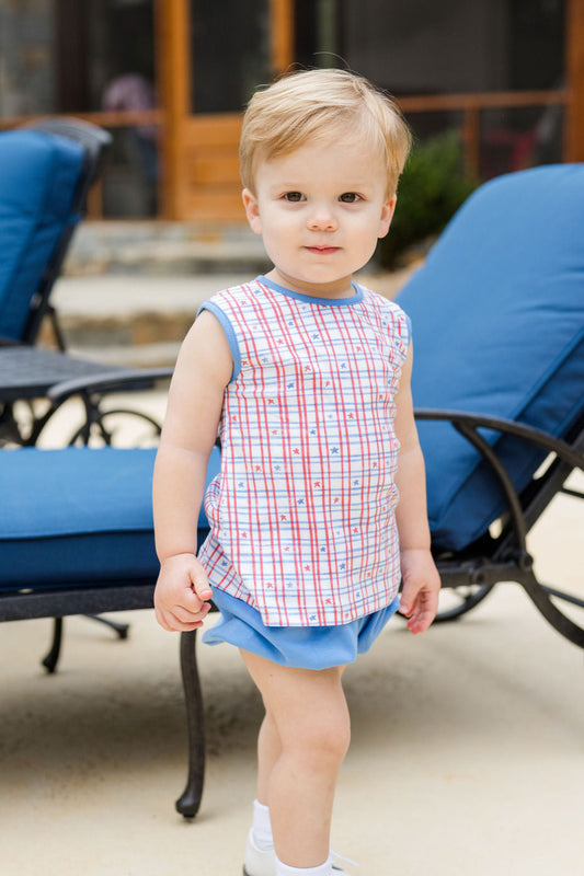 Rory Knit Diaper Set-Patriotic Knit