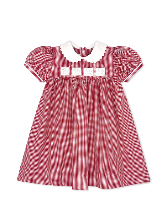 Ruth Ribbon Dress - Ridgeland Red Minigingham