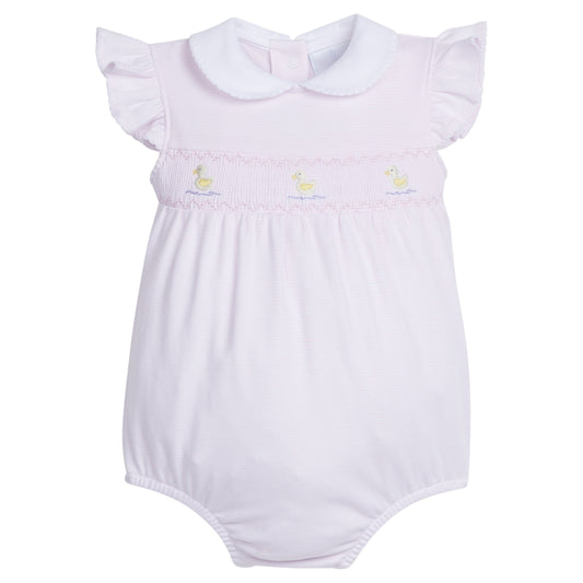 Smocked Angel Sleeve Bubble - Ducks