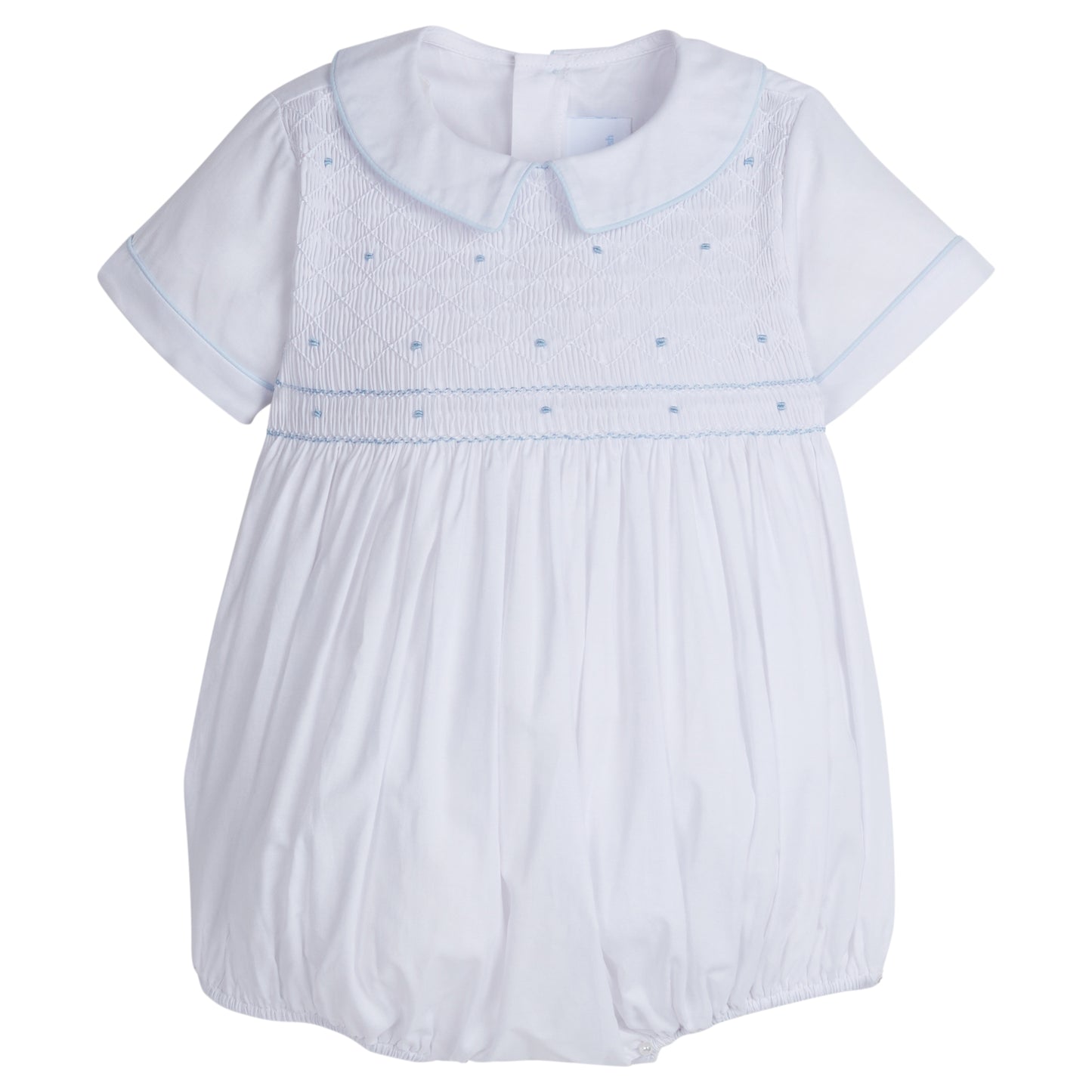 Smocked Theodore Bubble-Light blue