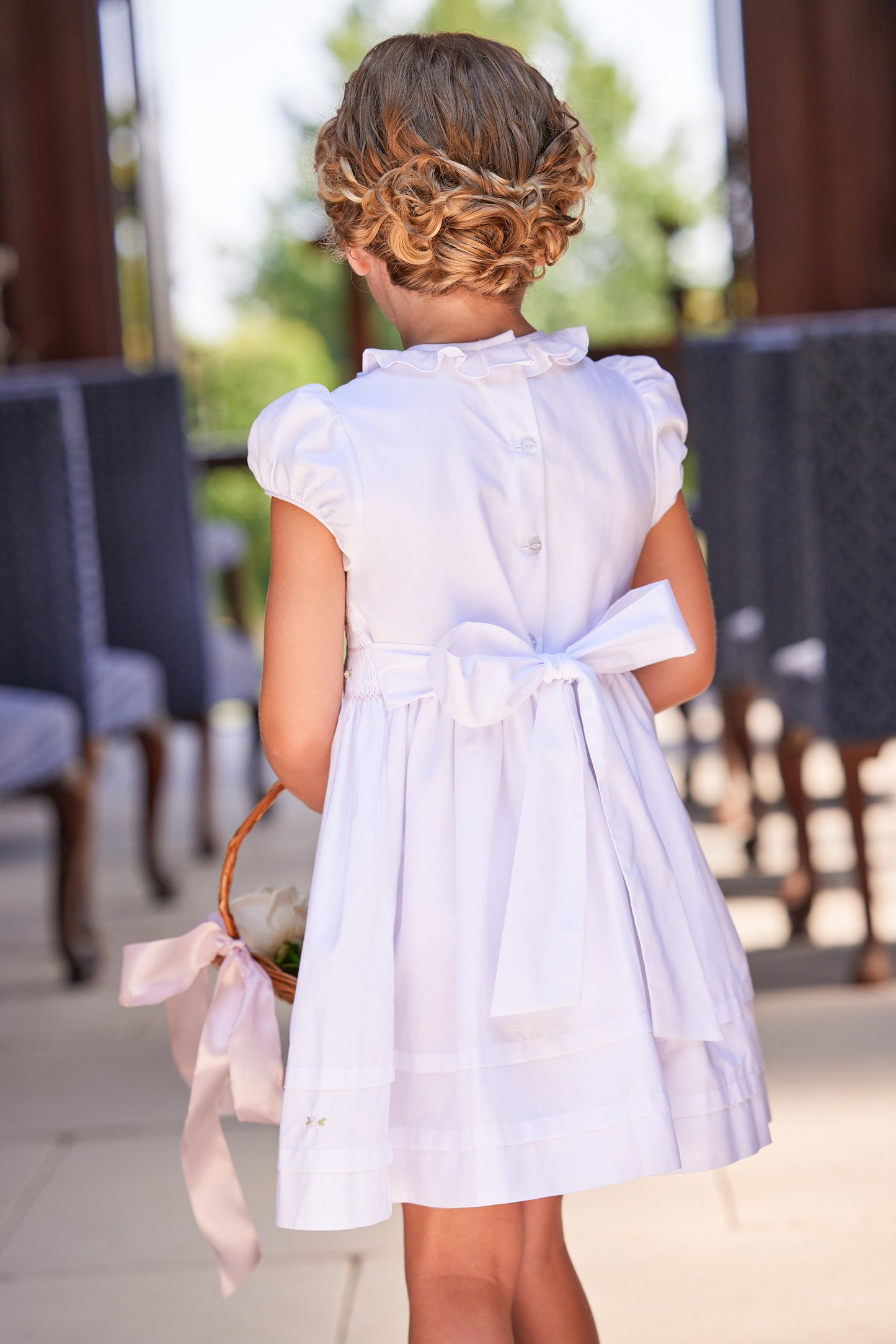 Smocked Clairborne Dress-Rosebuds