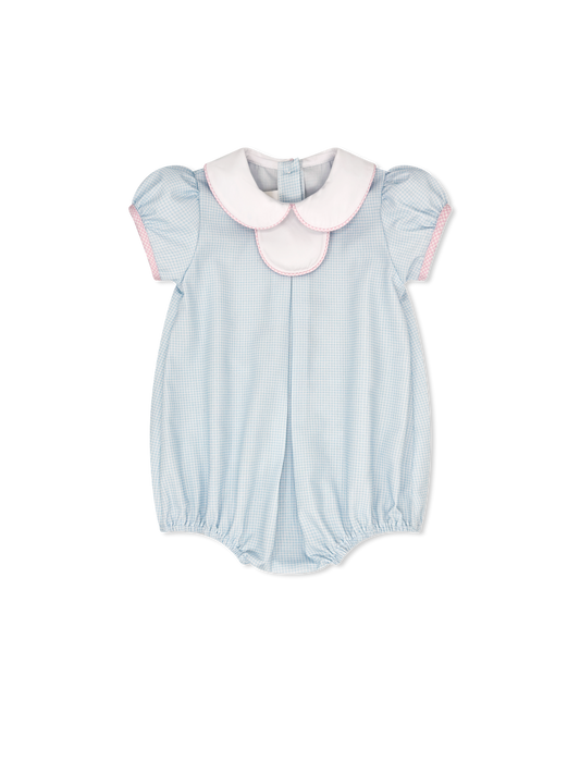 Timeless Tab Bubble - Baby Blue Minigingham