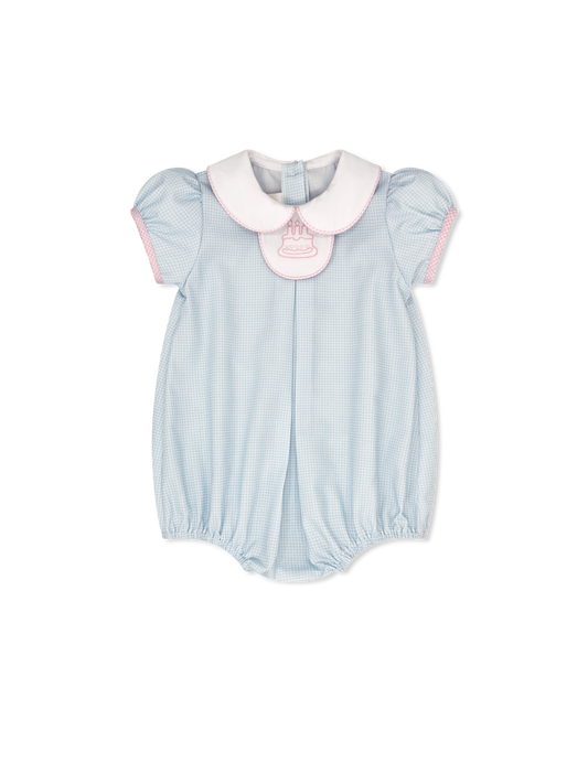 Timeless Tab Bubble - Baby Blue Minigingham