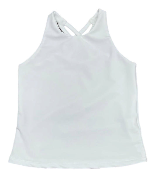 Cross Back Athleisure Top-White