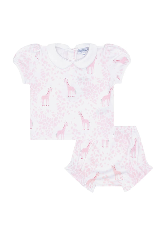 Pink Giraffe Diaper Set