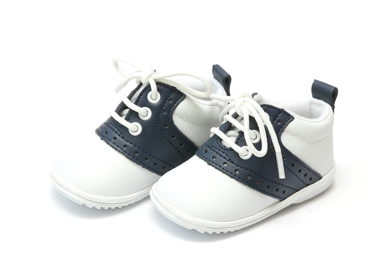 Austin Leather Saddle Oxford Shoe (Baby) - White/Navy