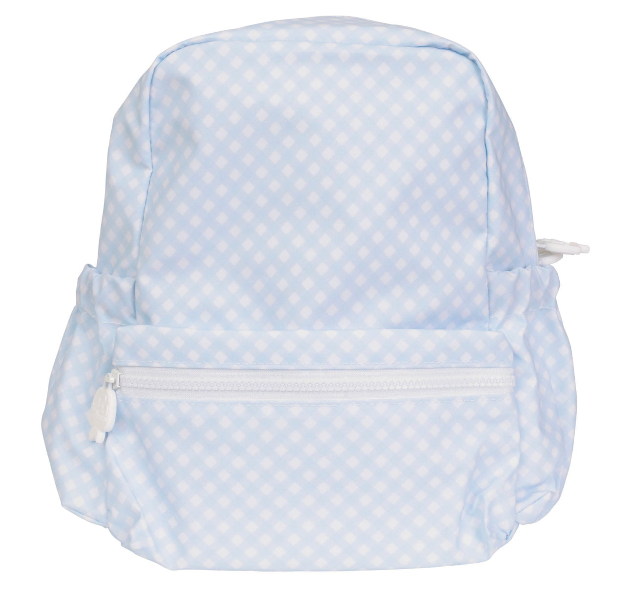 Apple of my Isla- Blue Gingham Backpack- Large