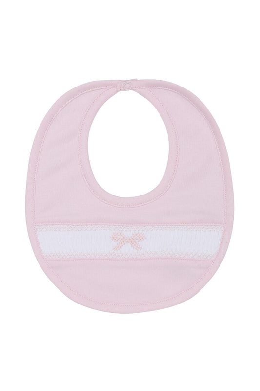 Nella Pima-Bow Smocked Bib