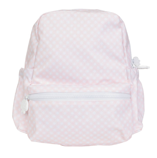 Apple of my Isla- Pink Gingham Backpack- Large