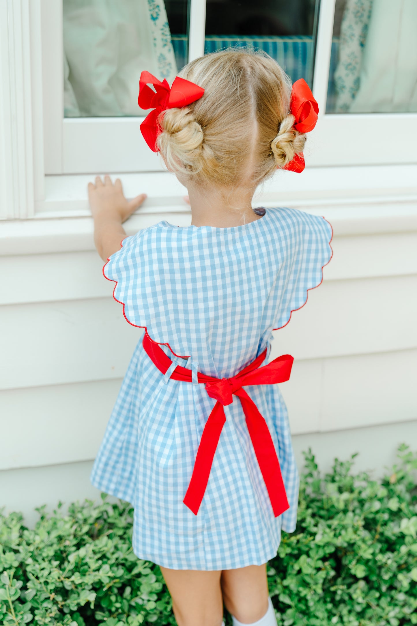 Mouse Ears Dress - Red/White/Blue