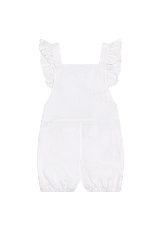 Nella White Ruffle Romper