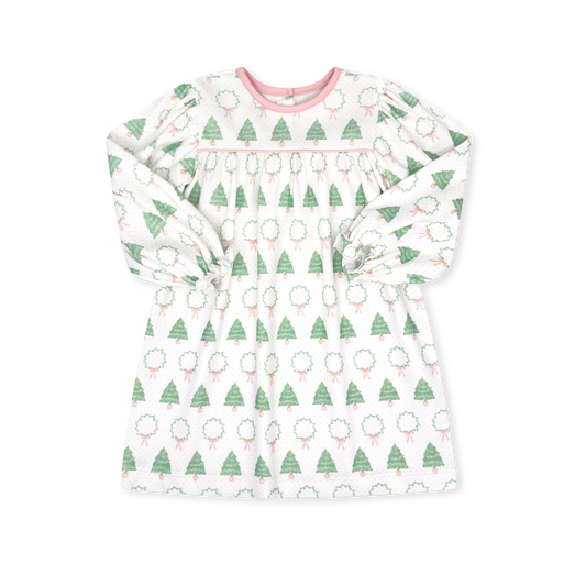 Mother May I Dress Long Sleeve - Oh Christmas Tree