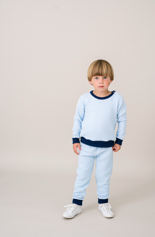 Quilted Sweatsuit - Windy Blue Quilted, Northshore Navy Quilted