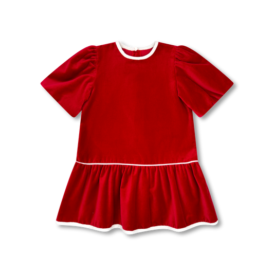 Harper Dress - Ruby Red Velvet